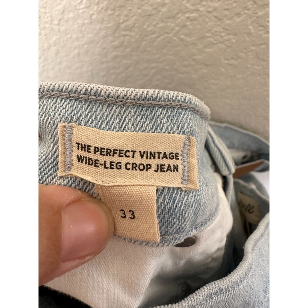 Madewell The Perfect Vintage Wide-Leg Crop Jean Size 33 - Picture 8 of 10